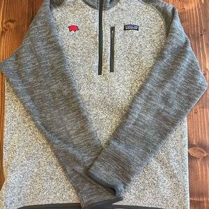 Patagonia Gray Zip Up Sweater with Classic Fleece Texture- Curly Tail